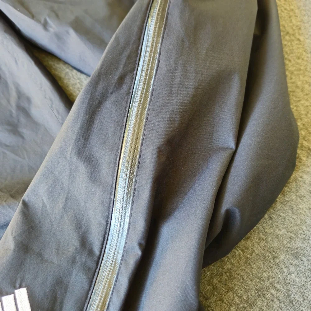 Adidas Rain Pants Mens XL Black Climaproof Side Zip Outdoor Golfcore Y2K EUC